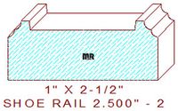 Floor/Shoe Rail Moulding 2-1/2" - 2 Floor/Shoe Rail Moulding 2-1/2" - 2