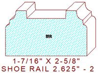 Floor/Shoe Rail Moulding 2-5/8" - 2