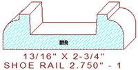Floor/Shoe Rail Moulding 2-3/4" - 1 Floor/Shoe Rail Moulding 2-3/4" - 1