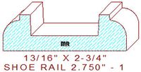 Floor/Shoe Rail Moulding 2-3/4" - 1