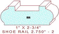 6006 Shoe Rail Moulding 2-3/4" - 2 6006 Shoe Rail Moulding 2-3/4" - 2