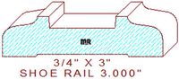 Floor/Shoe Rail Moulding 3" Floor/Shoe Rail Moulding 3"