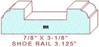 Floor/Shoe Rail Moulding 3-1/8" Floor/Shoe Rail Moulding 3-1/8"