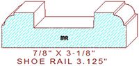 Floor/Shoe Rail Moulding 3-1/8"