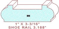 6006 Shoe Rail Moulding 3-3/16" 6006 Shoe Rail Moulding 3-3/16"
