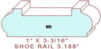 6006 Shoe Rail Moulding 3-3/16"