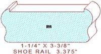 Floor/Shoe Rail 3-3/8"