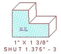 Shutter/Louver 1-3/8" - 3 Shutter/Louver 1-3/8" - 3