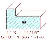 Shutter/Louver 1-11/16" - 1 Shutter/Louver 1-11/16" - 1