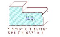Shutter/Louver 1-15/16" - 1 Shutter/Louver 1-15/16" - 1