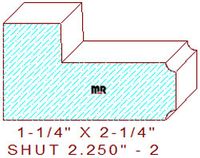 Shutter/Louver 2-1/4" - 2 Shutter/Louver 2-1/4" - 2