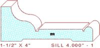 Sill Apron Moulding 4" - 1