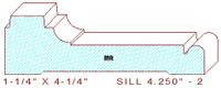 Window Sill Moulding 4-1/4" - 2 Window Sill Moulding 4-1/4" - 2