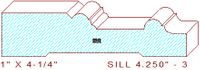Window Stool Moulding 4-1/4" - 3 Window Stool Moulding 4-1/4" - 3