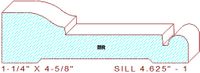 Window Sill Apron Moulding 4-5/8" - 1 Window Sill Apron Moulding 4-5/8" - 1
