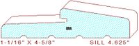 Door Threshold Moulding 4-5/8" Door Threshold Moulding 4-5/8"