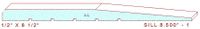 Wooden Door Sill Moulding 8-1/2" - 1 Wooden Door Sill Moulding 8-1/2" - 1