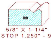Stop 1-1/4" - 9 Stop 1-1/4" - 9