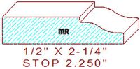 Stop 2-1/4" Stop 2-1/4"