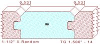 Tongue & Groove 1-1/2" - 14 Tongue & Groove 1-1/2" - 14
