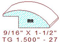 Flooring Reducer 1-1/2" - 27 Flooring Reducer 1-1/2" - 27