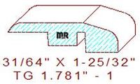 Flooring Reducer 1-25/32" - 1 Flooring Reducer 1-25/32" - 1