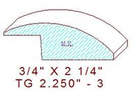 Flooring Reducer 2-1/4" - 3 Flooring Reducer 2-1/4" - 3