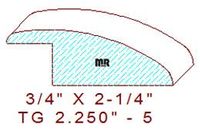 Flooring Reducer 2-1/4" - 5 Flooring Reducer 2-1/4" - 5