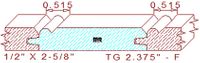 Tongue & Groove 2-3/8" Tongue & Groove 2-3/8"