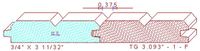 Tongue & Groove 3-3/32" - 1 Tongue & Groove 3-3/32" - 1