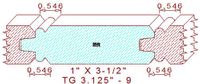 Tongue & Groove 3-1/8" - 9