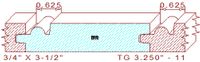 Tongue & Groove 3-1/4" - 11 Tongue & Groove 3-1/4" - 11