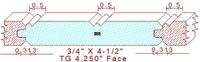Tongue & Groove 4-1/4" Tongue & Groove 4-1/4"