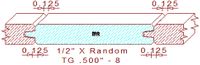 Tongue & Groove 1/2" - 8 Tongue & Groove 1/2" - 8