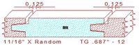 Tongue & Groove 11/16" - 12 Tongue & Groove 11/16" - 12