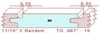 Tongue & Groove 11/16" - 19 Tongue & Groove 11/16" - 19