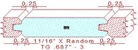 Tongue & Groove 11/16" - 3 Tongue & Groove 11/16" - 3