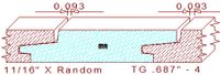 Tongue & Groove 11/16" - 4 Tongue & Groove 11/16" - 4