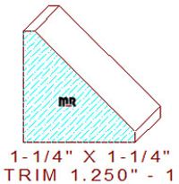 Trim Moulding 1-1/4" - 1 Trim Moulding 1-1/4" - 1