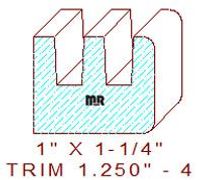 Trim Moulding 1-1/4" - 4 Trim Moulding 1-1/4" - 4