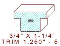 Trim Moulding 1-1/4" - 5 Trim Moulding 1-1/4" - 5