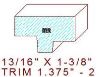 Trim Moulding 1-3/8" - 2 Trim Moulding 1-3/8" - 2