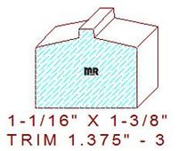 Trim Moulding 1-3/8" - 3 Trim Moulding 1-3/8" - 3