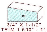 Trim Moulding 1-1/2" - 11 Trim Moulding 1-1/2" - 11