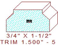 Trim Moulding 1-1/2" - 5 Trim Moulding 1-1/2" - 5