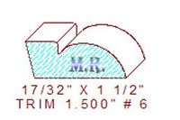 Trim Moulding 1-1/2" - 6 Trim Moulding 1-1/2" - 6