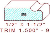 Trim Moulding 1-1/2" - 9 Trim Moulding 1-1/2" - 9