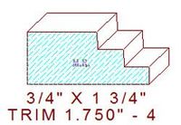 Trim Moulding 1-3/4" - 4 Trim Moulding 1-3/4" - 4