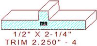 Trim Moulding 2-1/4" - 4