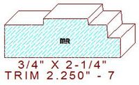 Trim Moulding 2-1/4" - 7 Trim Moulding 2-1/4" - 7